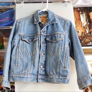 Boys AUTHENTIC VINTAGE LEVIS DENIM BLUE TRUCKER JACKET